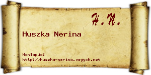 Huszka Nerina névjegykártya